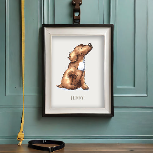 Cocker (Working) Personalised Dog Print